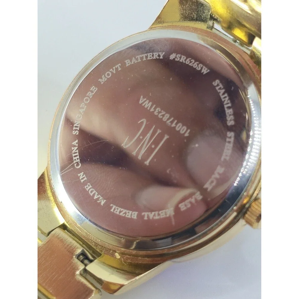 INC International Concepts Women's Gold-Tone Bracelet Watch